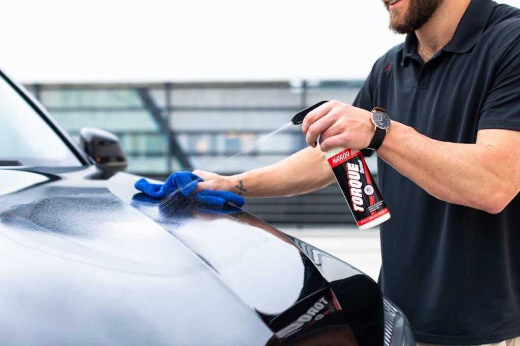 Close-up Photo of Cleaning of Car 